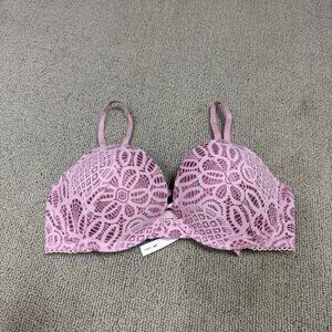 Victoria’s Secret Bra Pink Push Up Women’s Size 32D
